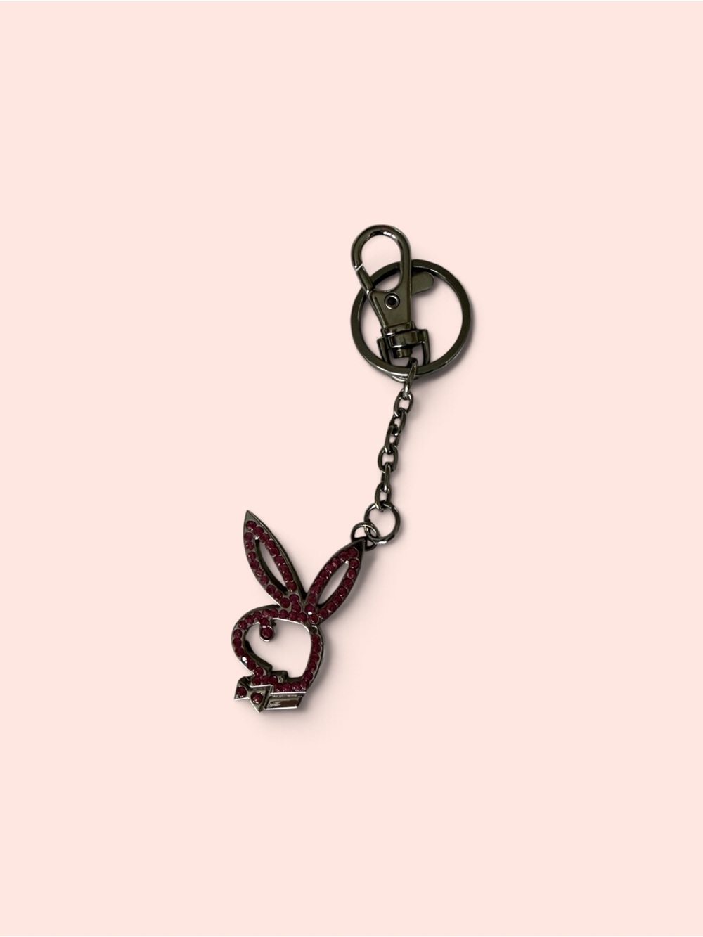 PLAYBOY Red Bunny Charm Keychain